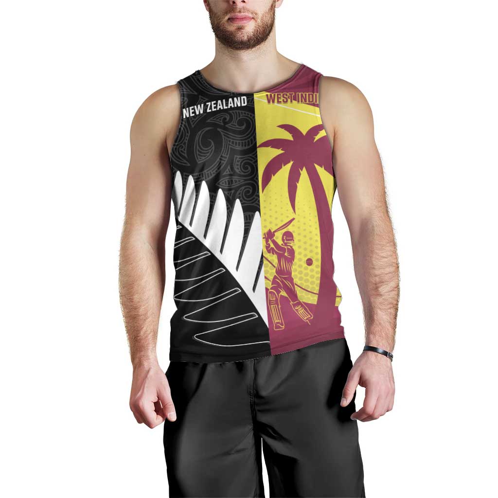 New Zealand and West Indies Cricket Custom Men Tank Top Black Cap Windies Together - Aussie Hoodie