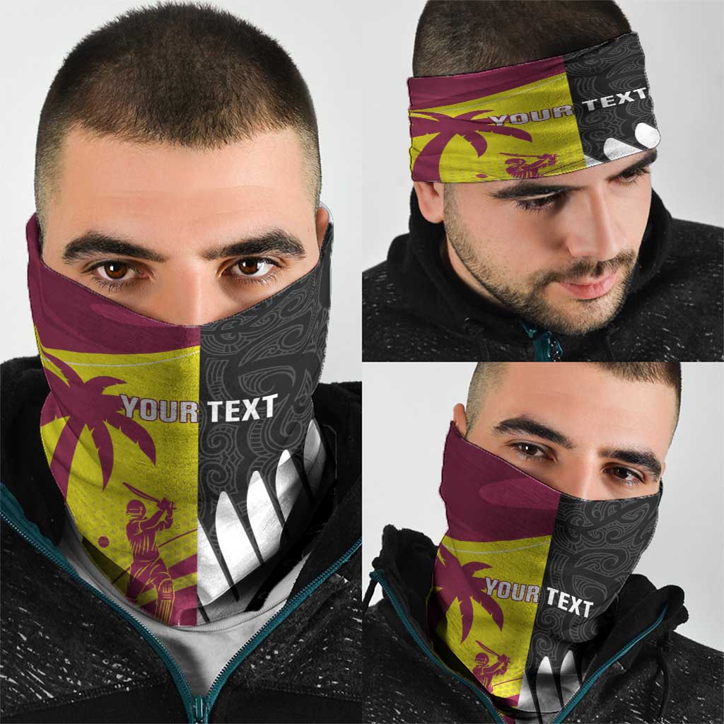 New Zealand and West Indies Cricket Custom Neck Gaiter Black Cap Windies Together - Aussie Hoodie