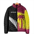 New Zealand and West Indies Cricket Custom Padded Jacket Black Cap Windies Together - Aussie Hoodie