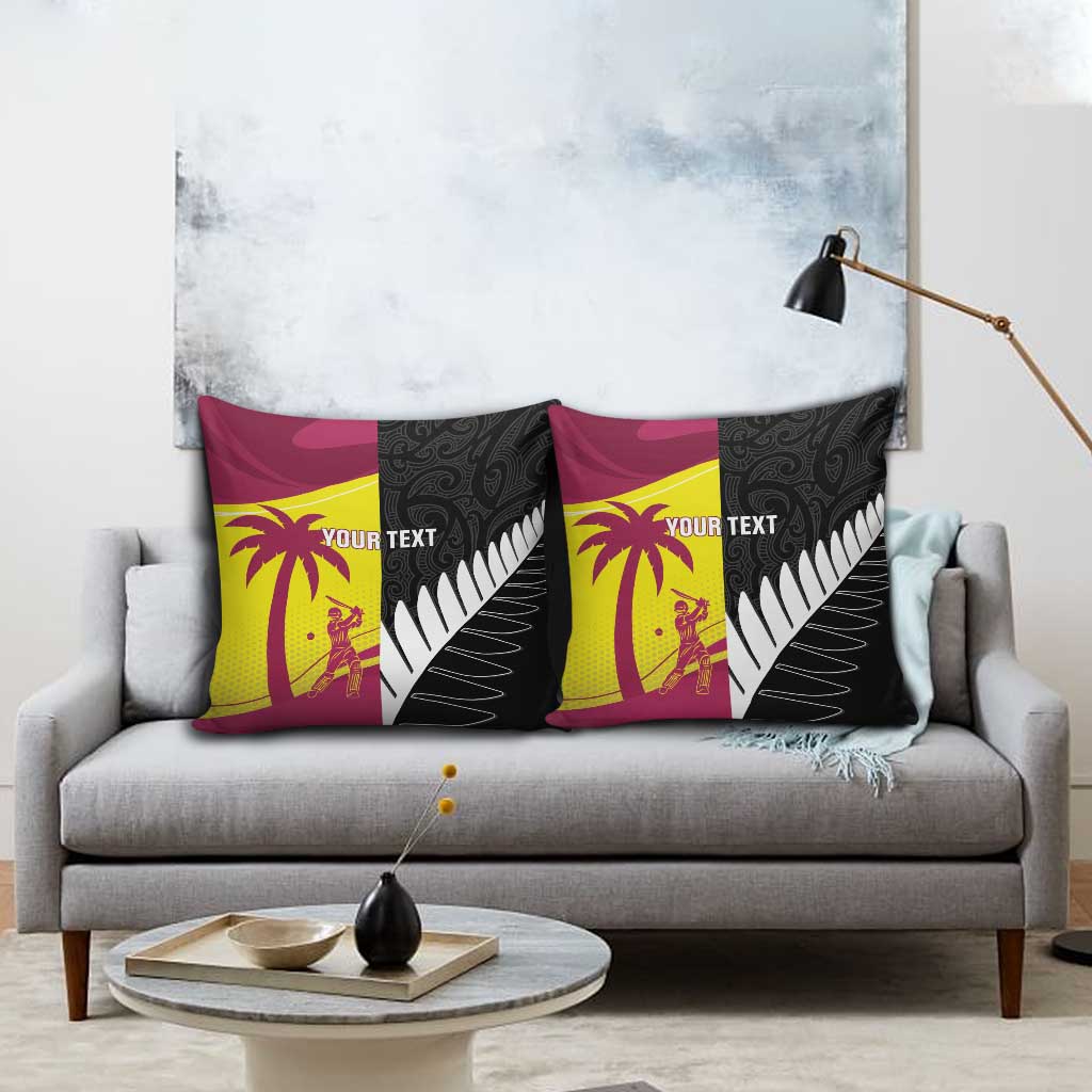 New Zealand and West Indies Cricket Custom Pillow Cover Black Cap Windies Together - Aussie Hoodie