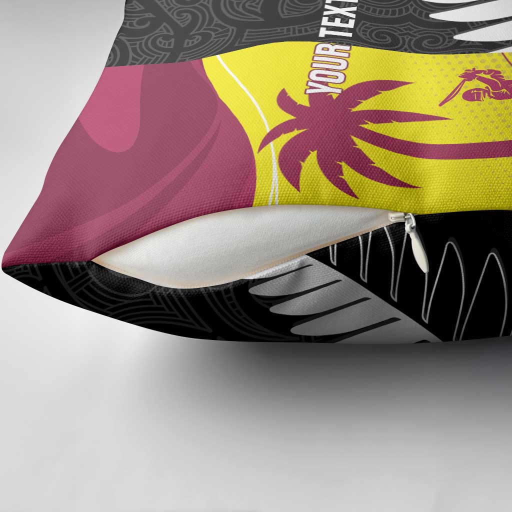 New Zealand and West Indies Cricket Custom Pillow Cover Black Cap Windies Together - Aussie Hoodie