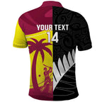 New Zealand and West Indies Cricket Custom Polo Shirt Black Cap Windies Together - Aussie Hoodie