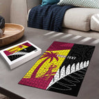 New Zealand and West Indies Cricket Custom Puzzle Black Cap Windies Together - Aussie Hoodie