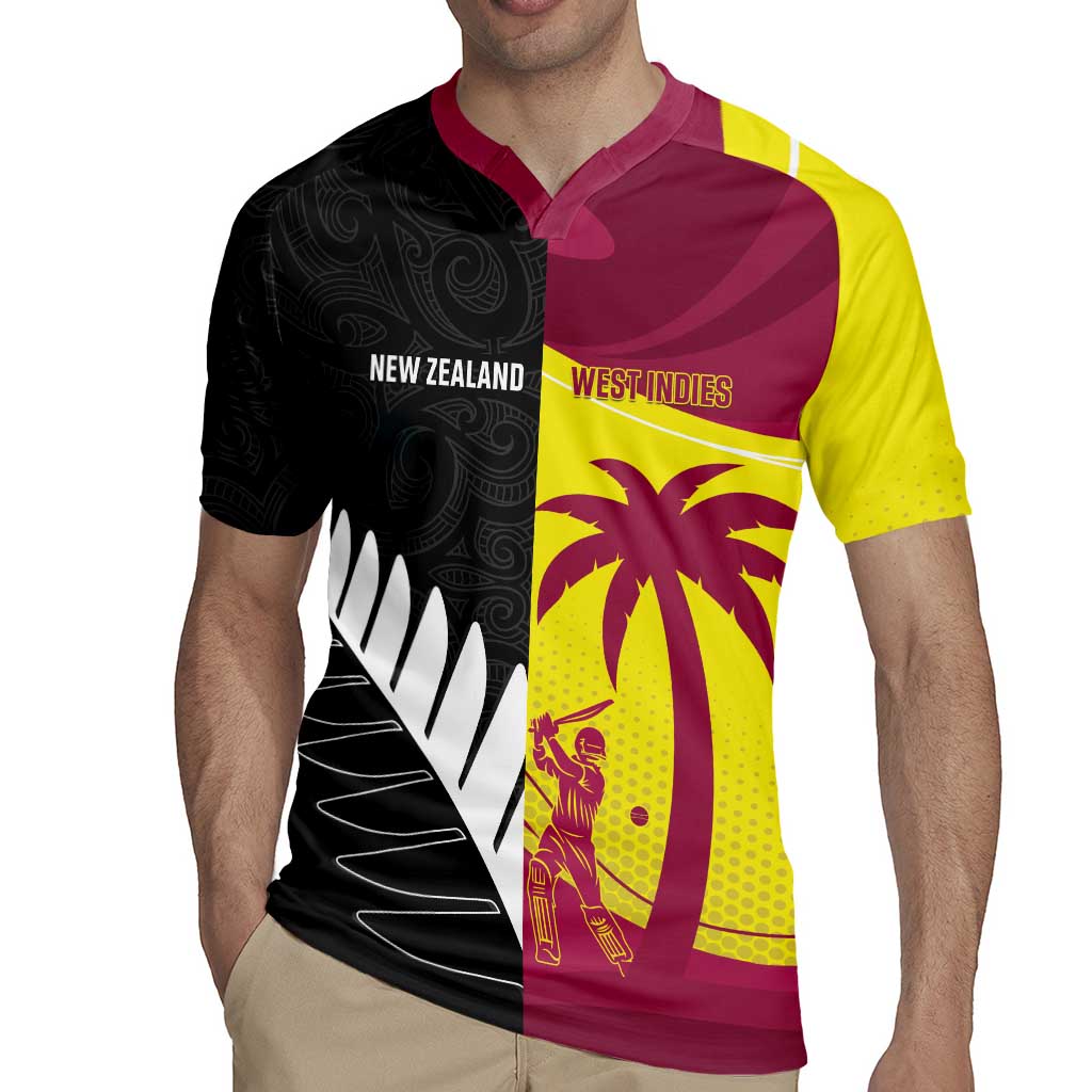 New Zealand and West Indies Cricket Custom Rugby Jersey Black Cap Windies Together - Aussie Hoodie