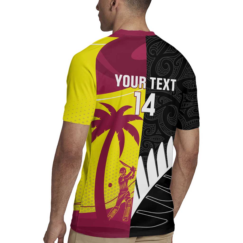 New Zealand and West Indies Cricket Custom Rugby Jersey Black Cap Windies Together - Aussie Hoodie