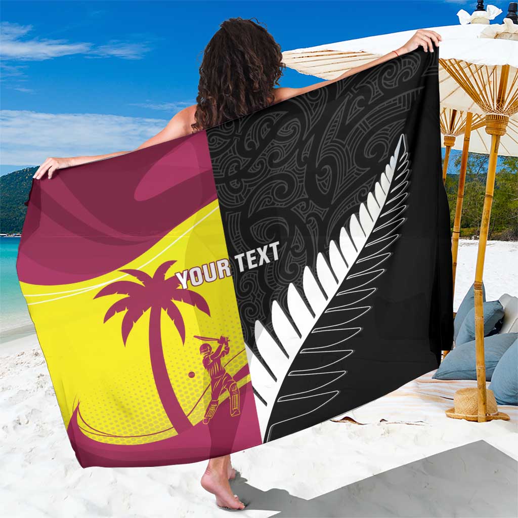 New Zealand and West Indies Cricket Custom Sarong Black Cap Windies Together - Aussie Hoodie
