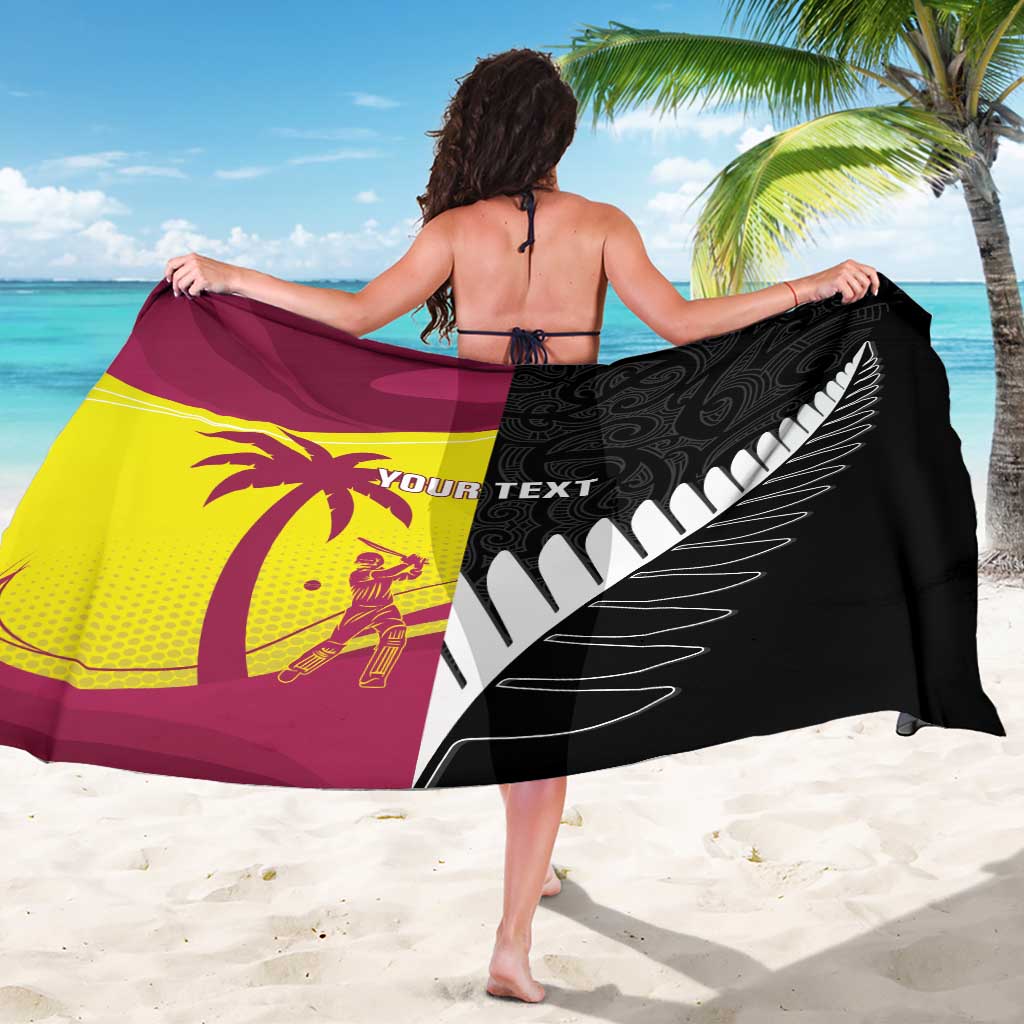 New Zealand and West Indies Cricket Custom Sarong Black Cap Windies Together - Aussie Hoodie