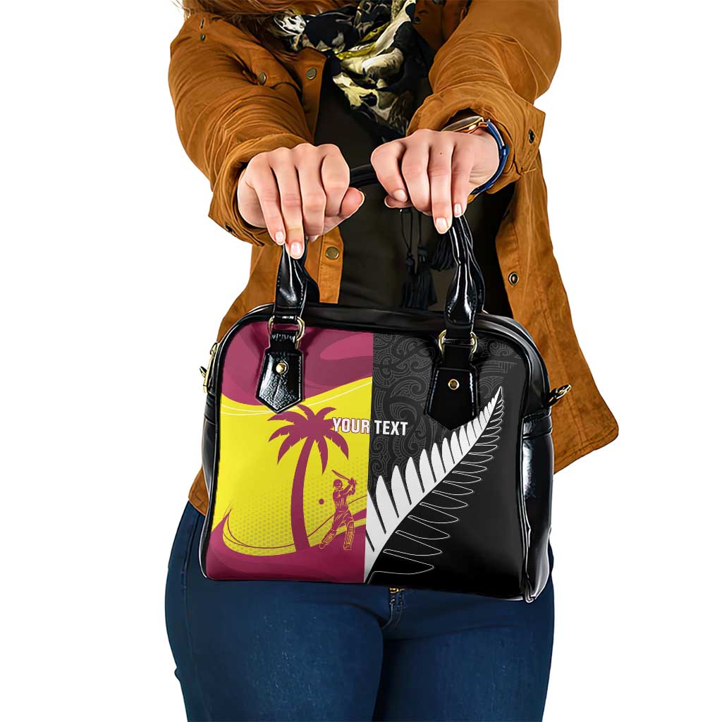 New Zealand and West Indies Cricket Custom Shoulder Handbag Black Cap Windies Together - Aussie Hoodie
