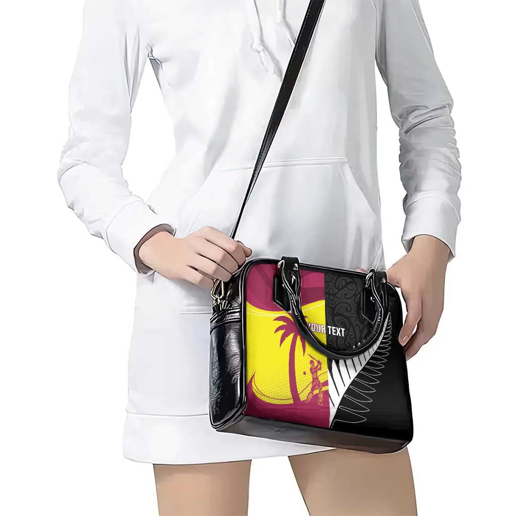 New Zealand and West Indies Cricket Custom Shoulder Handbag Black Cap Windies Together - Aussie Hoodie