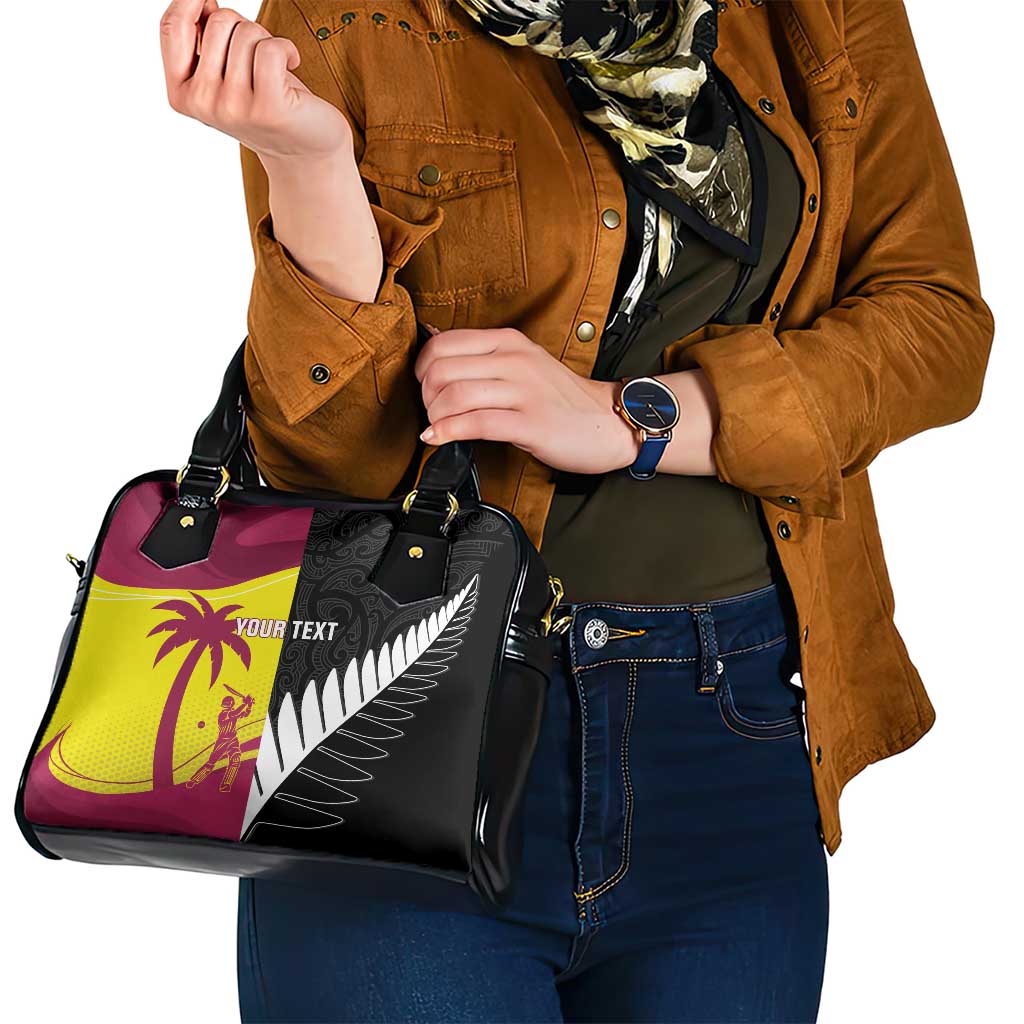 New Zealand and West Indies Cricket Custom Shoulder Handbag Black Cap Windies Together - Aussie Hoodie
