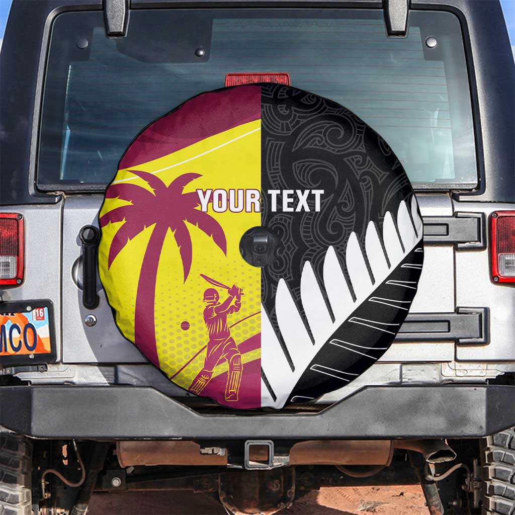 New Zealand and West Indies Cricket Custom Spare Tire Cover Black Cap Windies Together - Aussie Hoodie