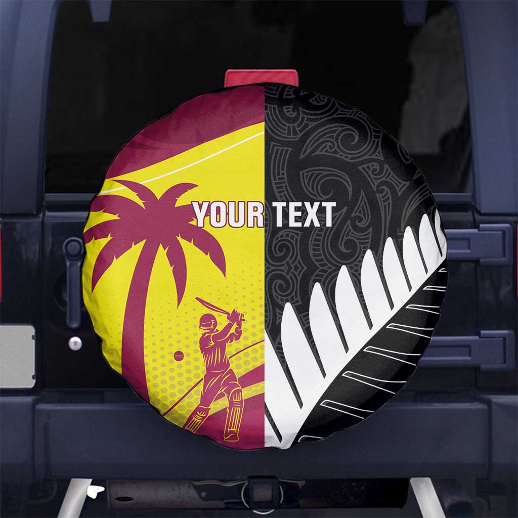 New Zealand and West Indies Cricket Custom Spare Tire Cover Black Cap Windies Together - Aussie Hoodie