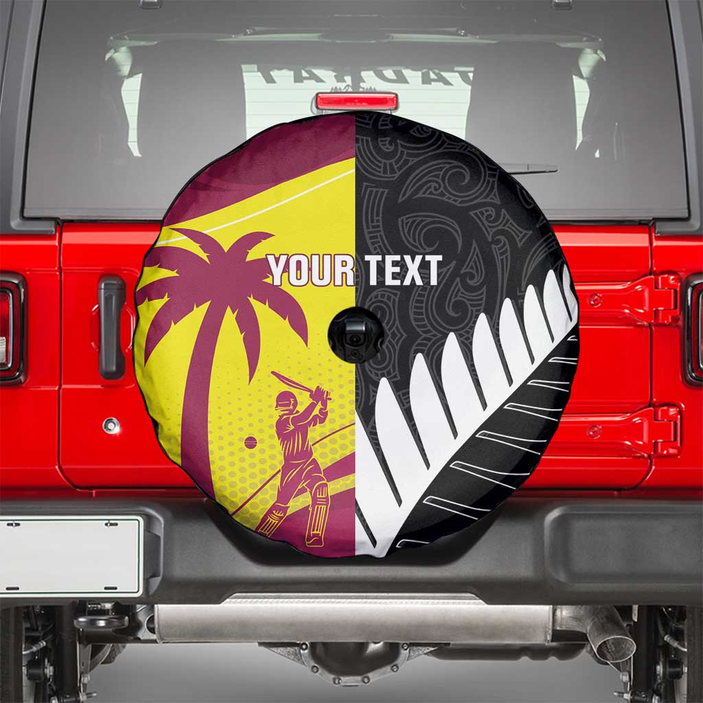 New Zealand and West Indies Cricket Custom Spare Tire Cover Black Cap Windies Together - Aussie Hoodie
