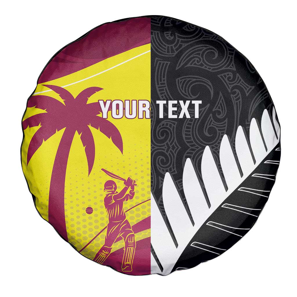 New Zealand and West Indies Cricket Custom Spare Tire Cover Black Cap Windies Together - Aussie Hoodie