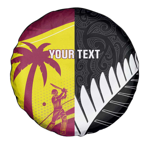 New Zealand and West Indies Cricket Custom Spare Tire Cover Black Cap Windies Together - Aussie Hoodie