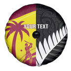 New Zealand and West Indies Cricket Custom Spare Tire Cover Black Cap Windies Together - Aussie Hoodie