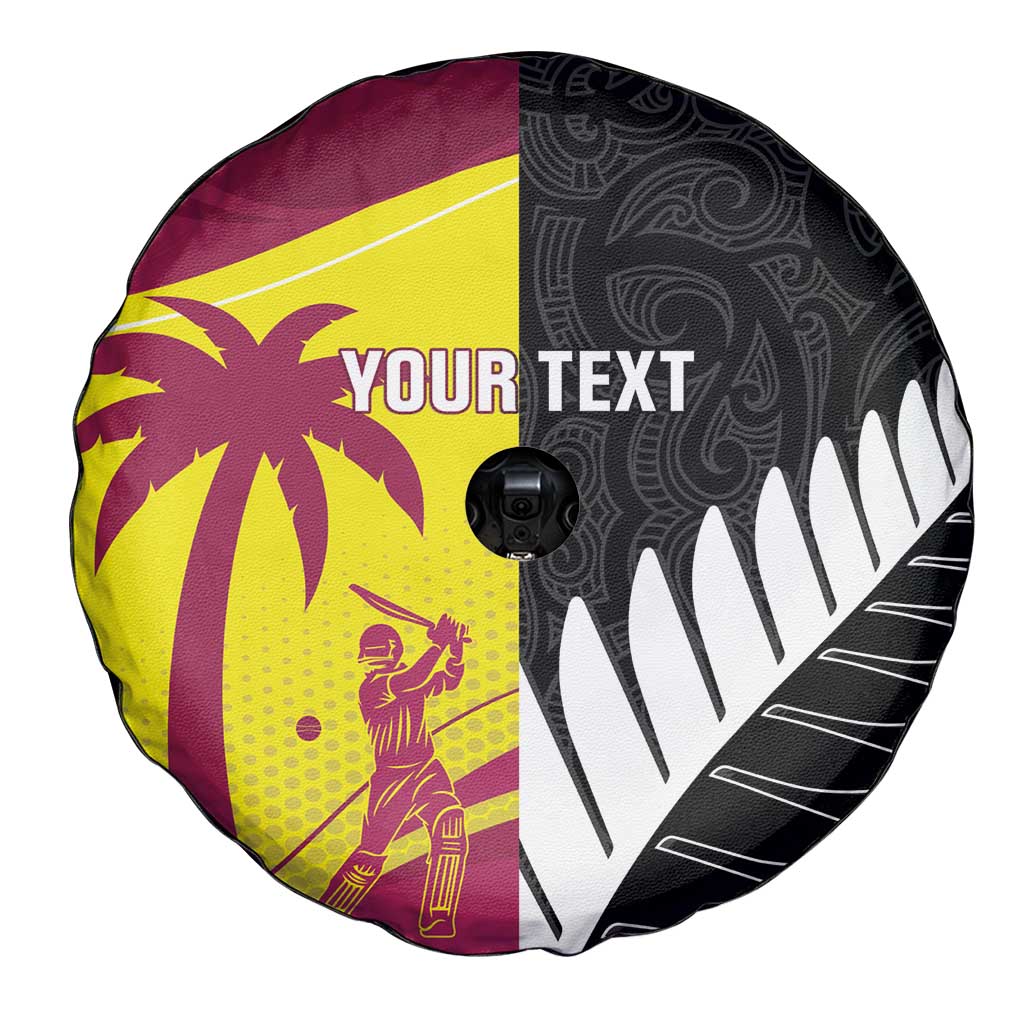 New Zealand and West Indies Cricket Custom Spare Tire Cover Black Cap Windies Together - Aussie Hoodie