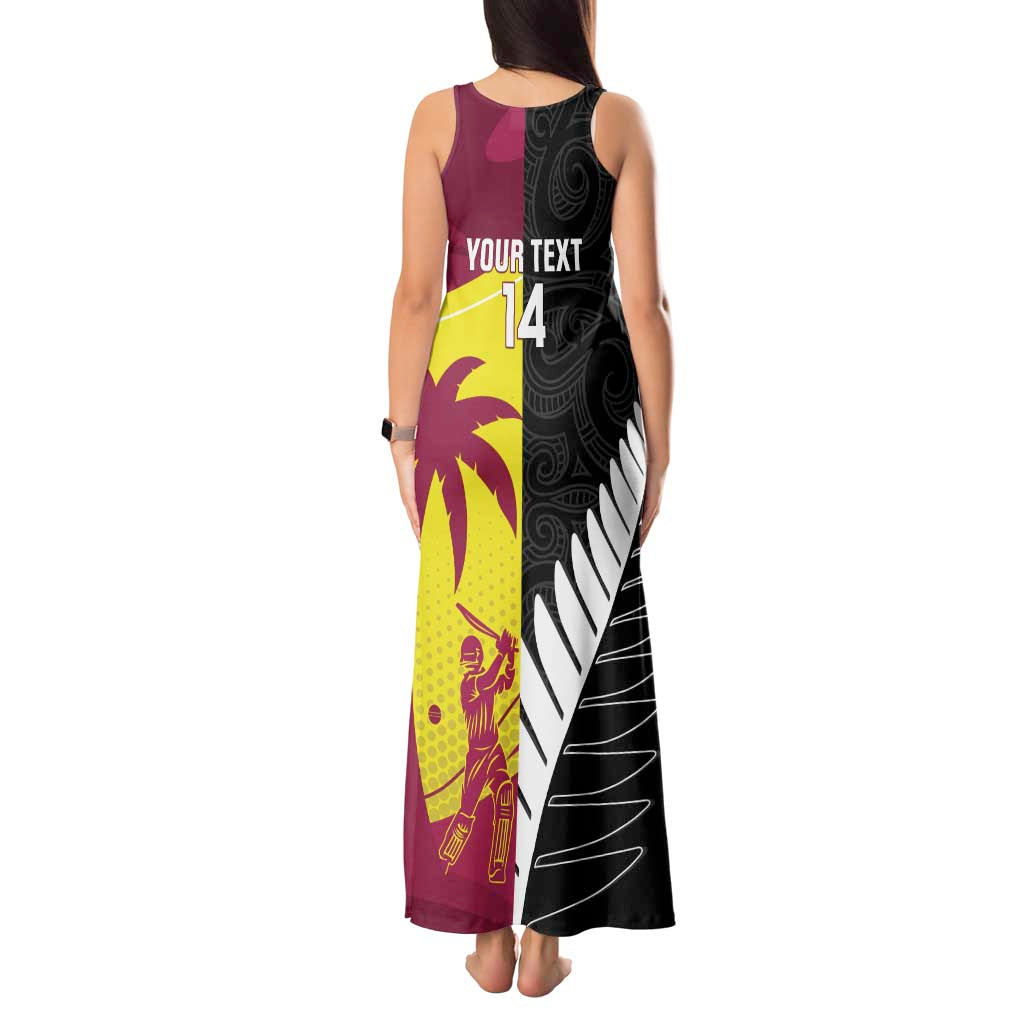 New Zealand and West Indies Cricket Custom Tank Maxi Dress Black Cap Windies Together - Aussie Hoodie