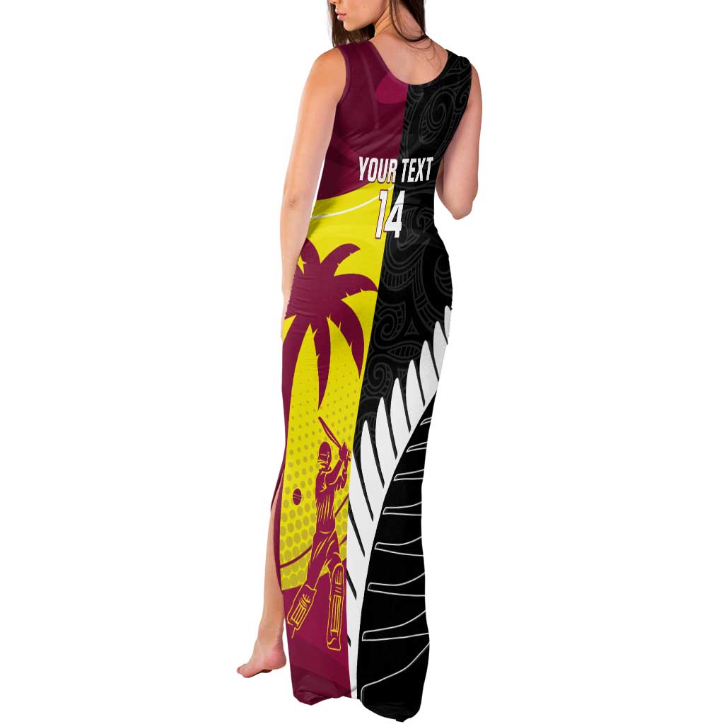 New Zealand and West Indies Cricket Custom Tank Maxi Dress Black Cap Windies Together - Aussie Hoodie