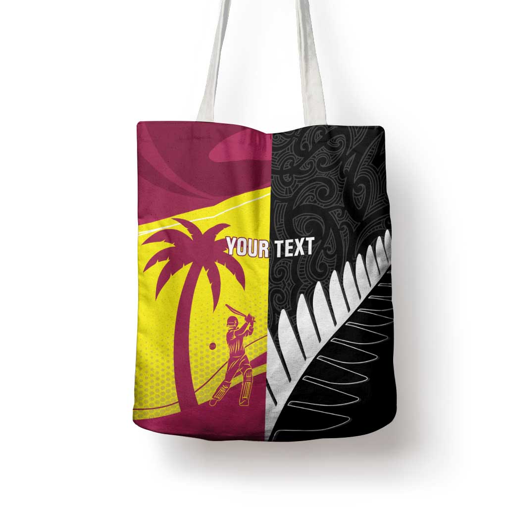 New Zealand and West Indies Cricket Custom Tote Bag Black Cap Windies Together - Aussie Hoodie
