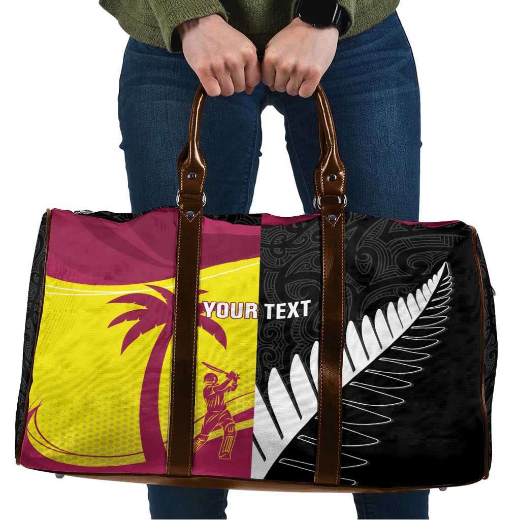New Zealand and West Indies Cricket Custom Travel Bag Black Cap Windies Together - Aussie Hoodie