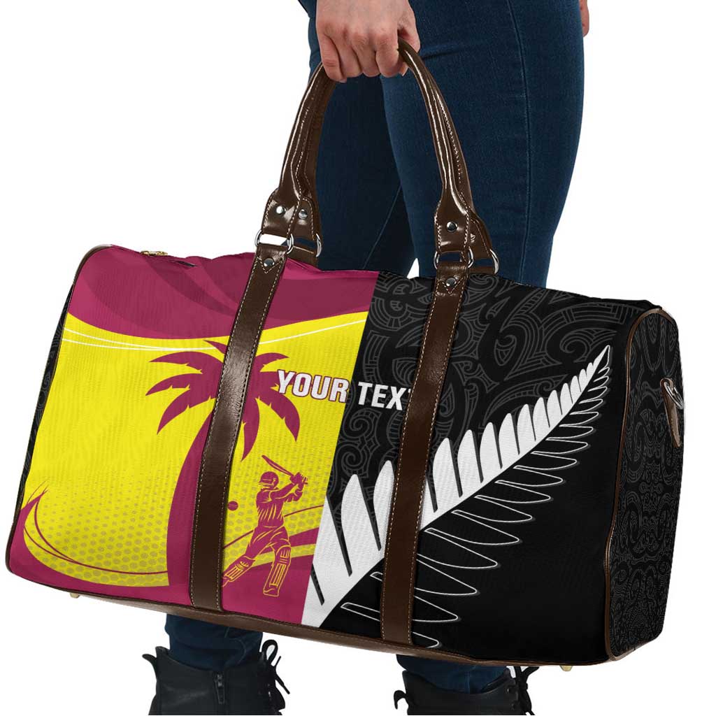 New Zealand and West Indies Cricket Custom Travel Bag Black Cap Windies Together - Aussie Hoodie
