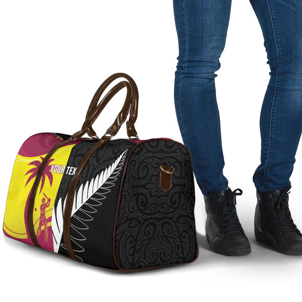New Zealand and West Indies Cricket Custom Travel Bag Black Cap Windies Together - Aussie Hoodie