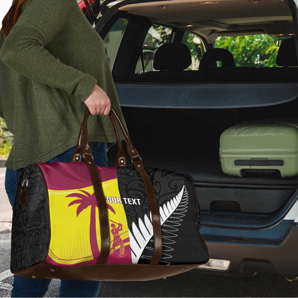 New Zealand and West Indies Cricket Custom Travel Bag Black Cap Windies Together - Aussie Hoodie