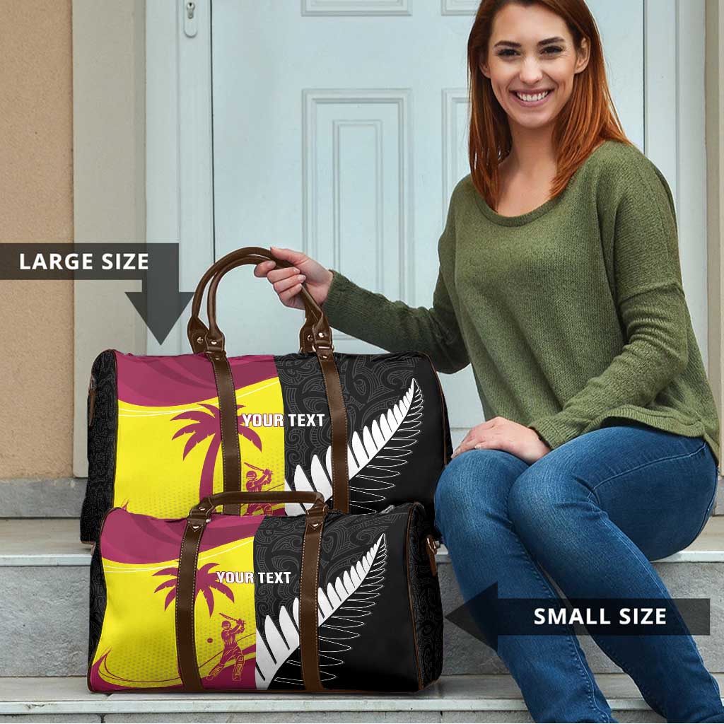 New Zealand and West Indies Cricket Custom Travel Bag Black Cap Windies Together - Aussie Hoodie