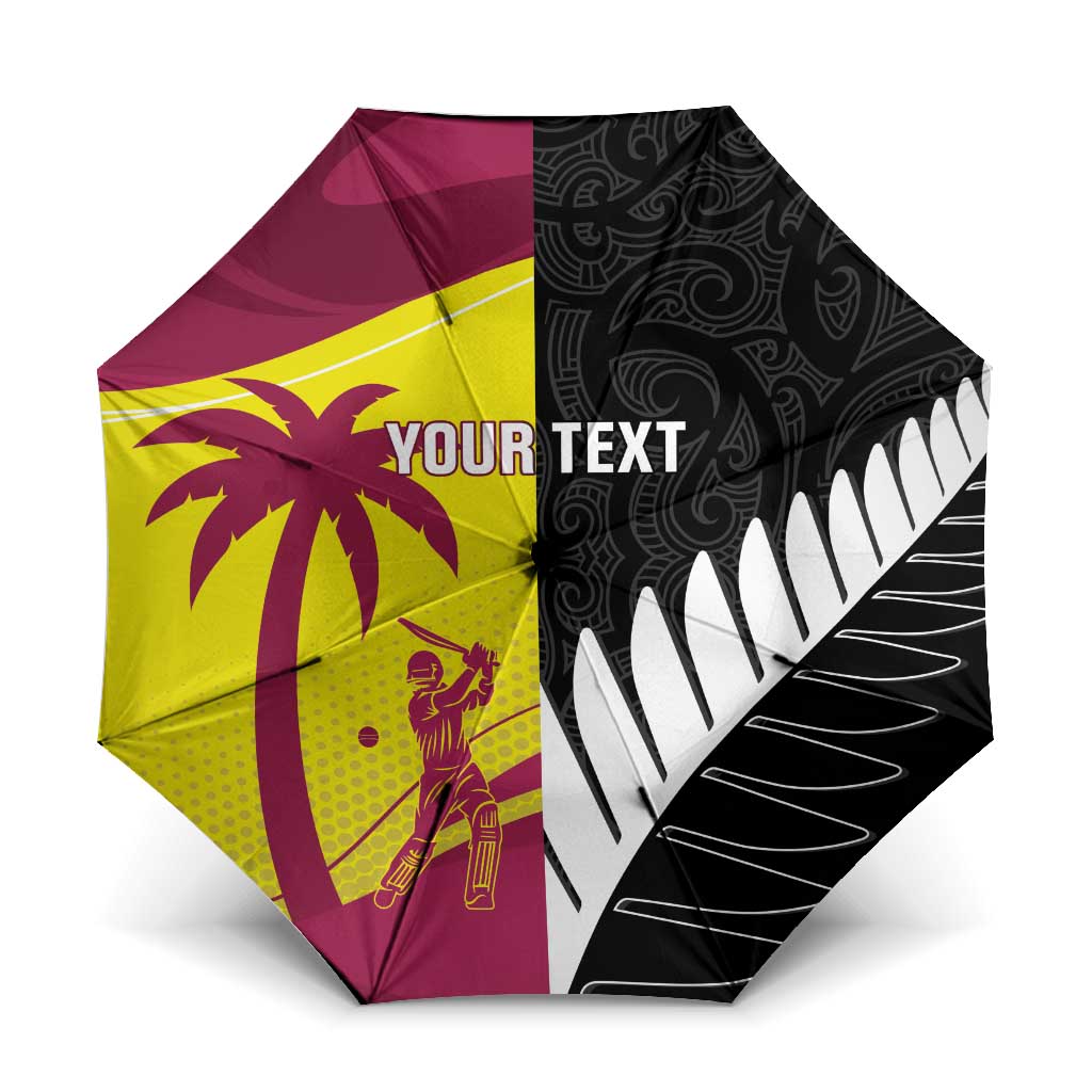 New Zealand and West Indies Cricket Custom Umbrella Black Cap Windies Together - Aussie Hoodie