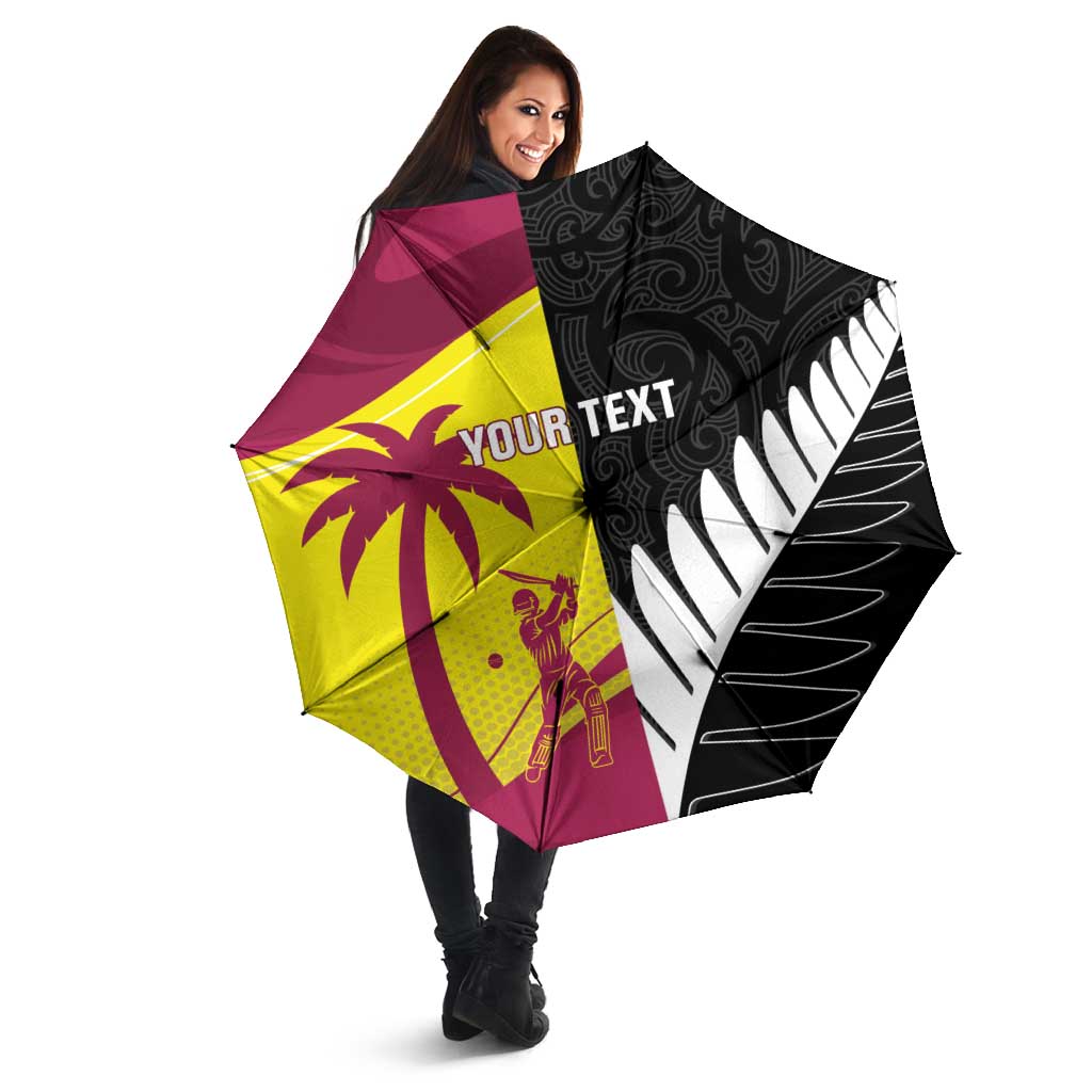 New Zealand and West Indies Cricket Custom Umbrella Black Cap Windies Together - Aussie Hoodie