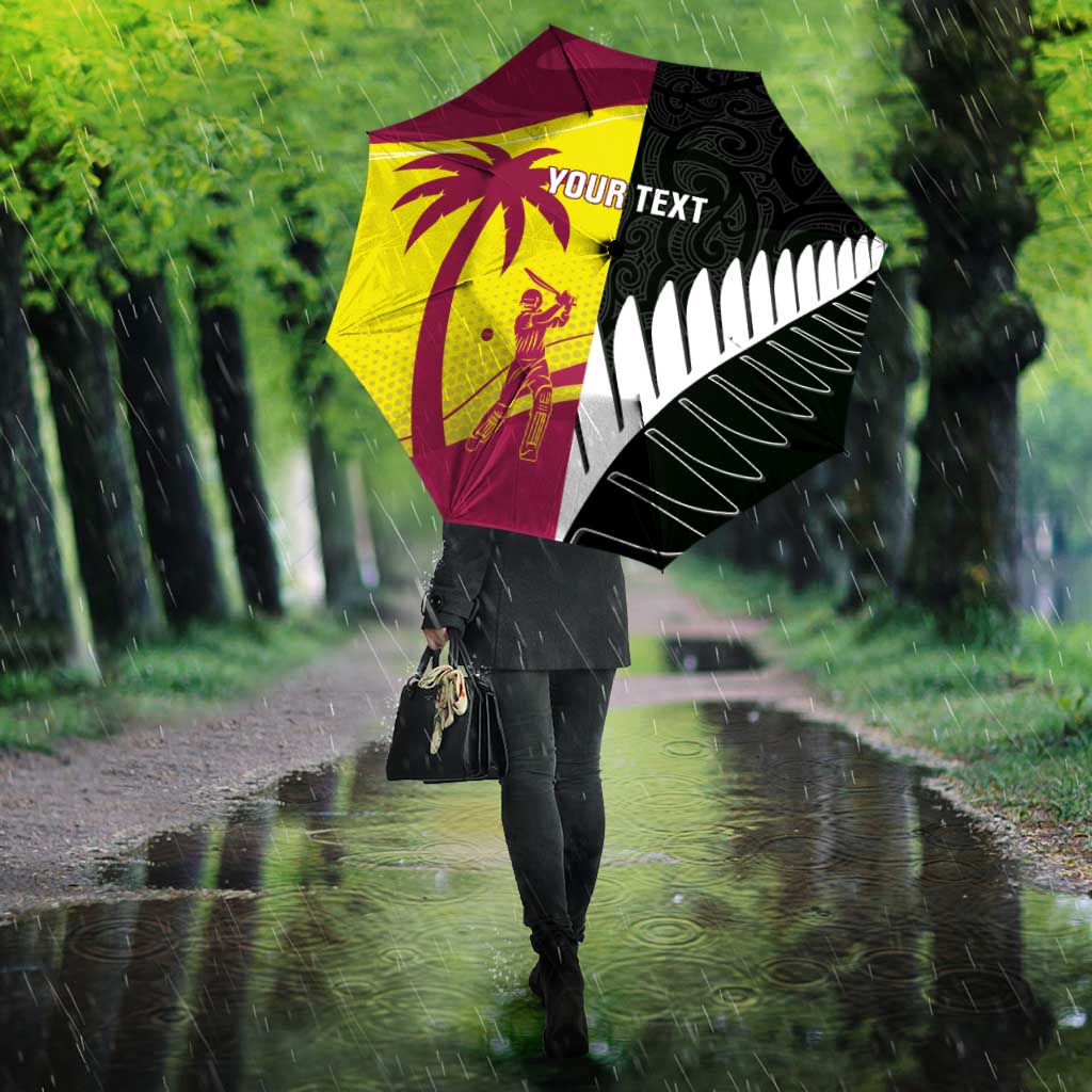 New Zealand and West Indies Cricket Custom Umbrella Black Cap Windies Together - Aussie Hoodie