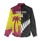 New Zealand and West Indies Cricket Custom Women Casual Shirt Black Cap Windies Together - Aussie Hoodie