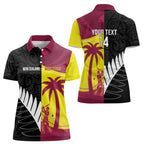 New Zealand and West Indies Cricket Custom Women Polo Shirt Black Cap Windies Together - Aussie Hoodie