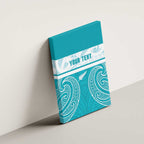 New Zealand Silver Fern Cricket Custom Canvas Wall Art Black Cap Teal Maori Pattern - Aussie Hoodie