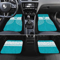New Zealand Silver Fern Cricket Custom Car Mats Black Cap Teal Maori Pattern - Aussie Hoodie