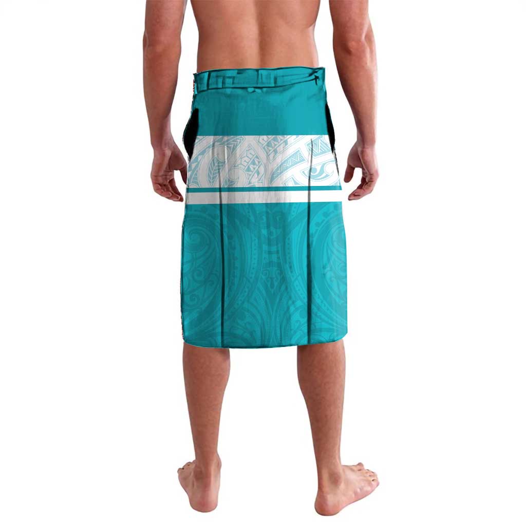 New Zealand Silver Fern Cricket Custom Lavalava Black Cap Teal Maori Pattern - Aussie Hoodie