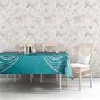 New Zealand Silver Fern Cricket Custom Tablecloth Black Cap Teal Maori Pattern - Aussie Hoodie