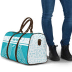 New Zealand Silver Fern Cricket Custom Travel Bag Black Cap Teal Maori Pattern - Aussie Hoodie