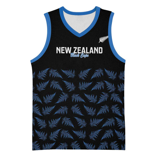 New Zealand Silver Fern Cricket Custom Basketball Jersey Black Cap T20 Version - Aussie Hoodie