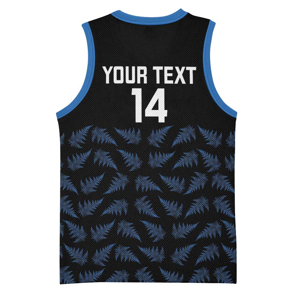 New Zealand Silver Fern Cricket Custom Basketball Jersey Black Cap T20 Version - Aussie Hoodie