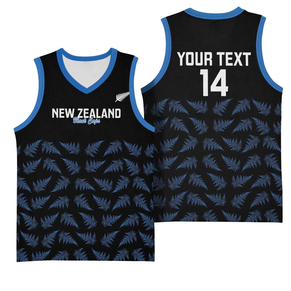 New Zealand Silver Fern Cricket Custom Basketball Jersey Black Cap T20 Version - Aussie Hoodie