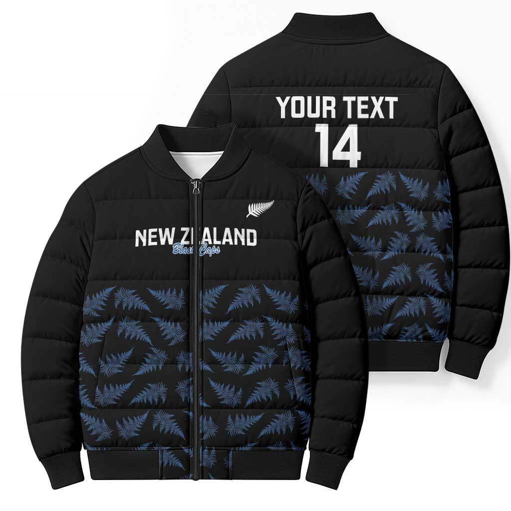 New Zealand Silver Fern Cricket Custom Bomber Puffer Jacket Black Cap T20 Version - Aussie Hoodie
