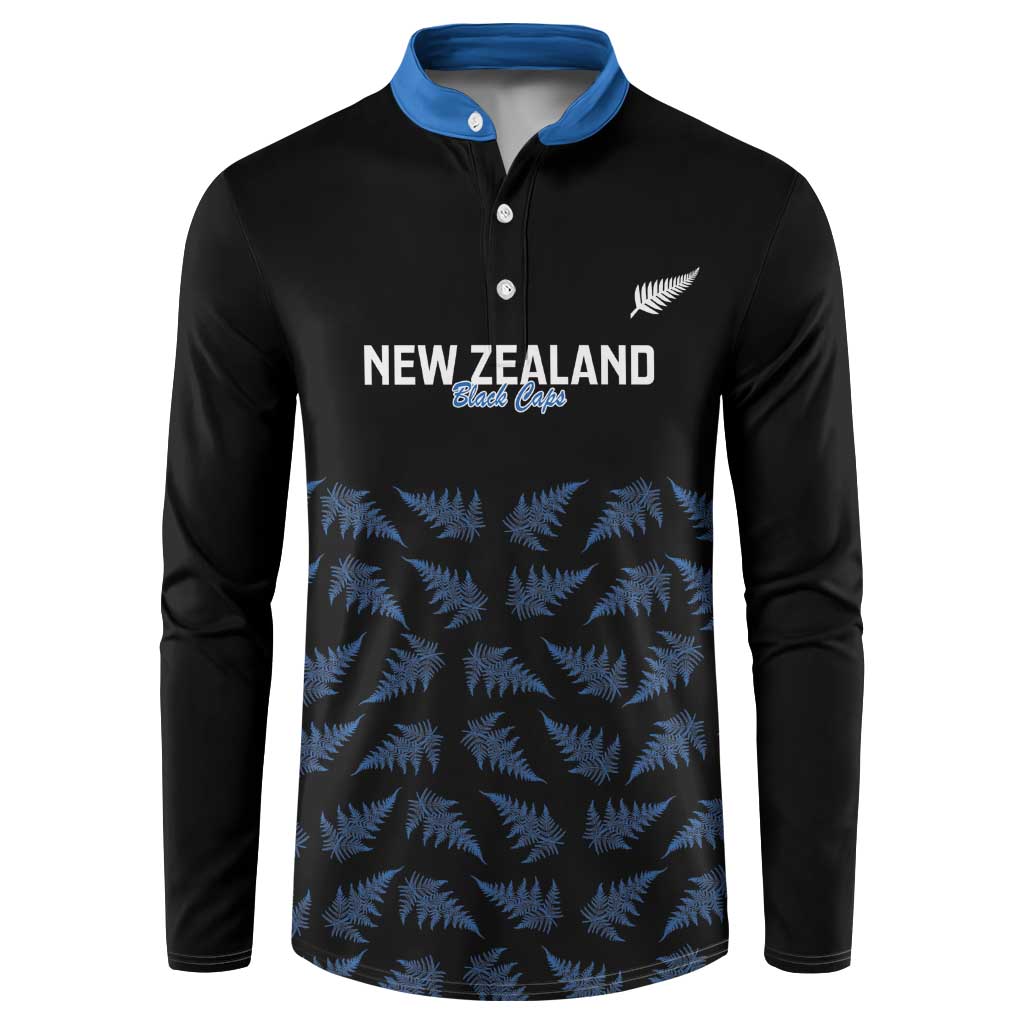 New Zealand Silver Fern Cricket Custom Button Sweatshirt Black Cap T20 Version - Aussie Hoodie