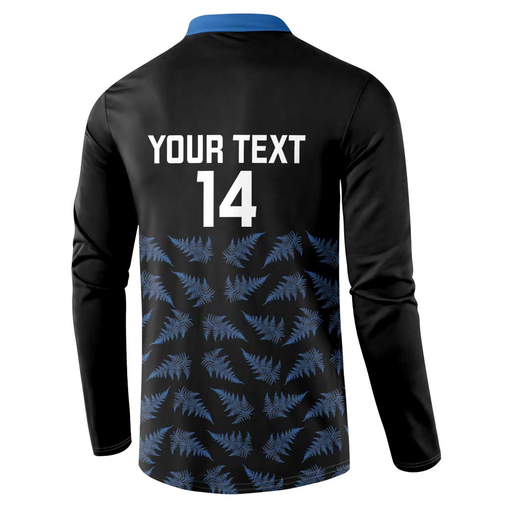 New Zealand Silver Fern Cricket Custom Button Sweatshirt Black Cap T20 Version - Aussie Hoodie