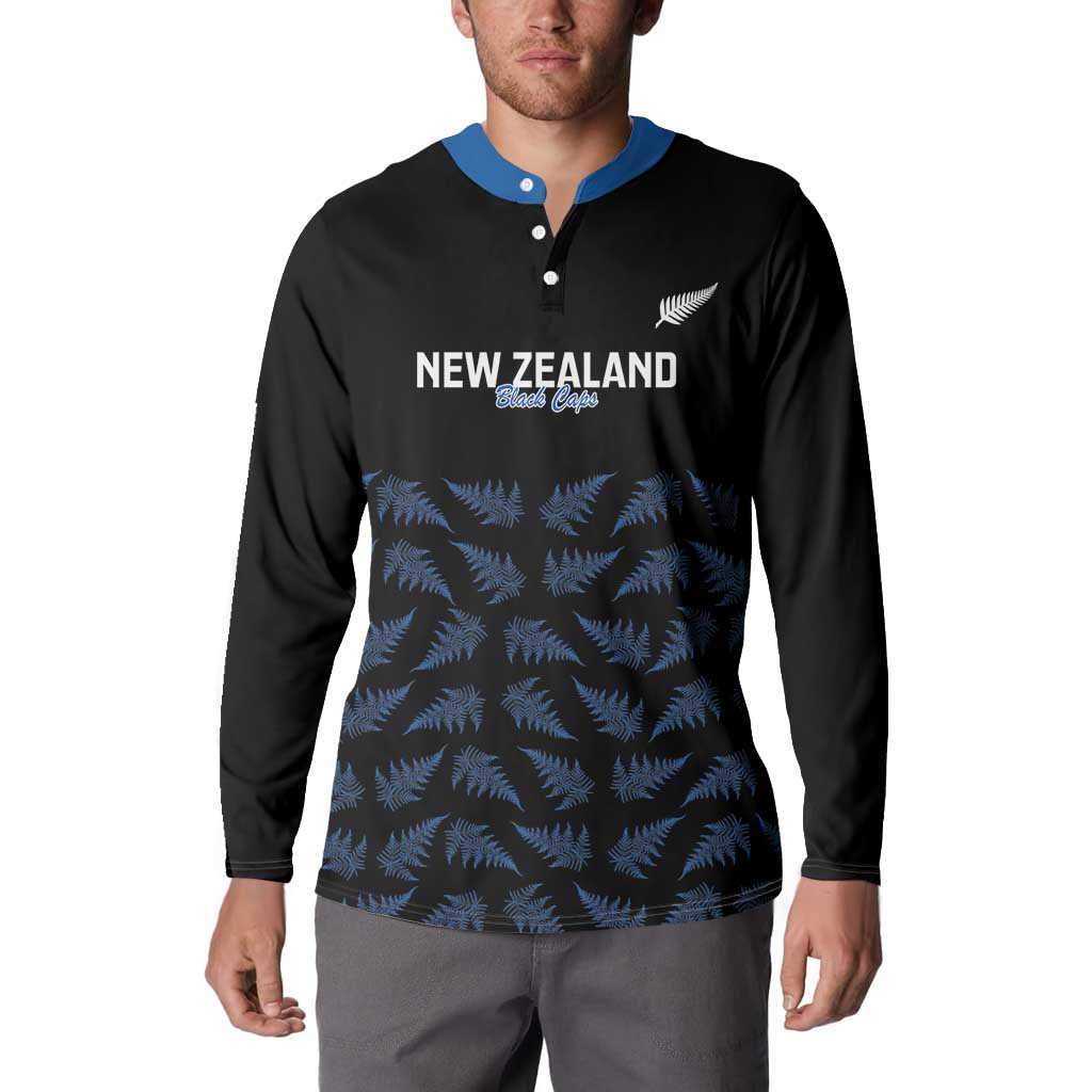 New Zealand Silver Fern Cricket Custom Button Sweatshirt Black Cap T20 Version - Aussie Hoodie