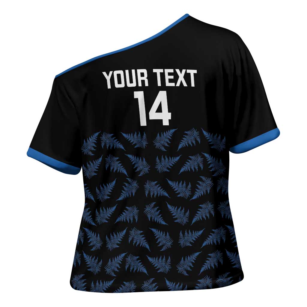 New Zealand Silver Fern Cricket Custom Cross Shoulder Shirt Black Cap T20 Version - Aussie Hoodie