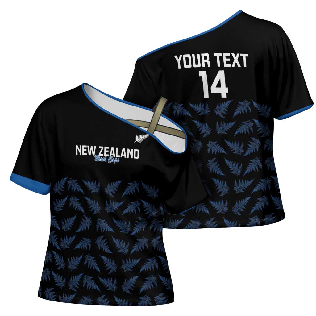 New Zealand Silver Fern Cricket Custom Cross Shoulder Shirt Black Cap T20 Version - Aussie Hoodie
