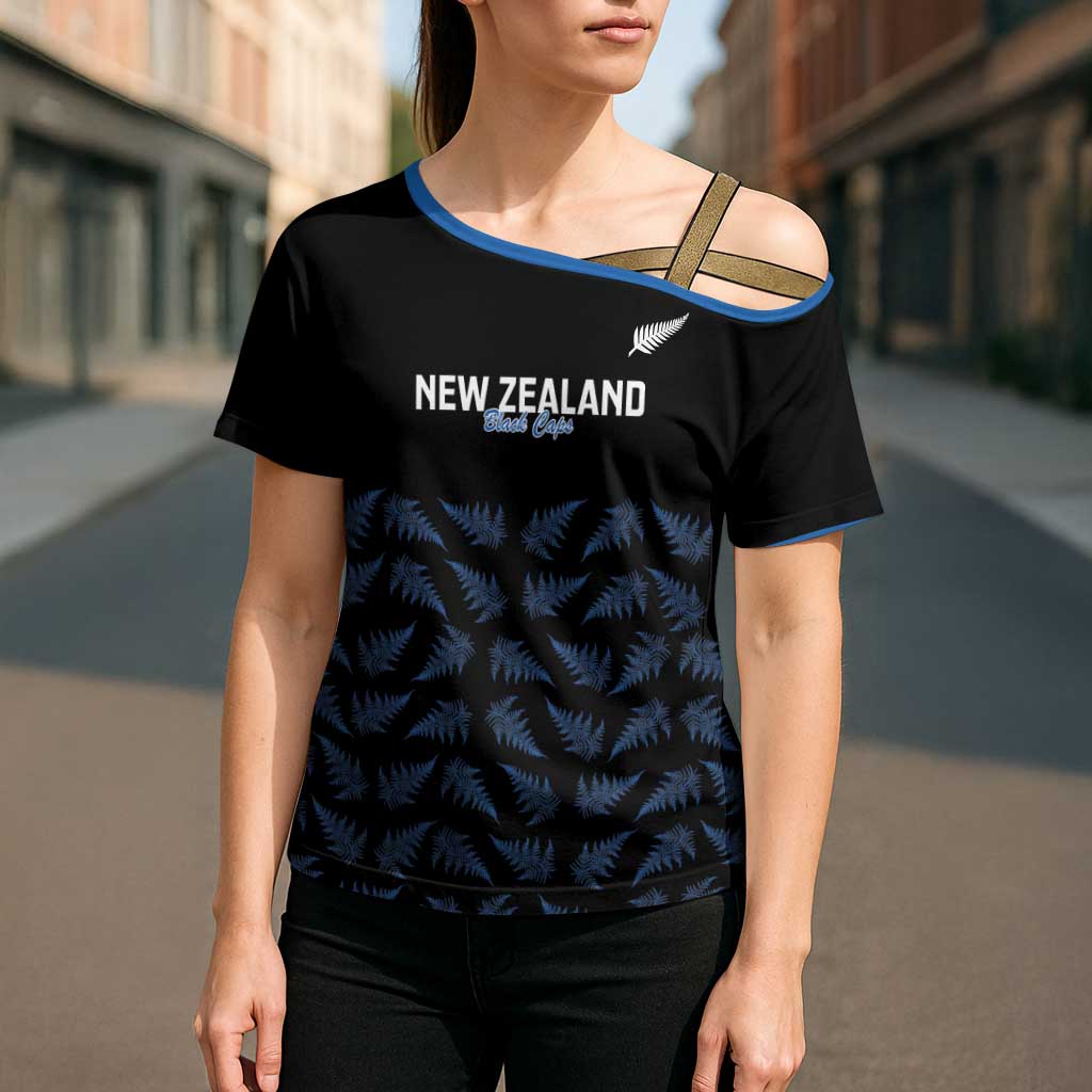 New Zealand Silver Fern Cricket Custom Cross Shoulder Shirt Black Cap T20 Version - Aussie Hoodie