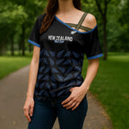 New Zealand Silver Fern Cricket Custom Cross Shoulder Shirt Black Cap T20 Version - Aussie Hoodie